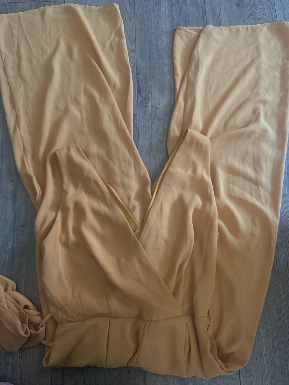 Yellow Wrap-Style Jumpsuit